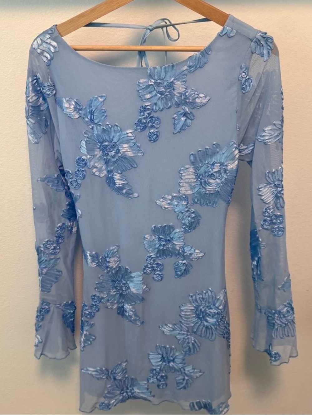 Blue Floral Mini Dress